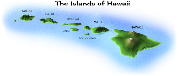 Hawaiian Islands Map. Islands Map