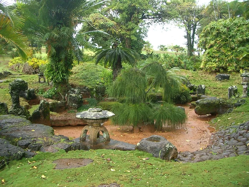 The Japanese garden at Kukuiolono Park in Kalaheo, Kauai.