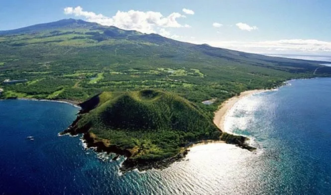 Aerial view of the Hana coast of East Maui.